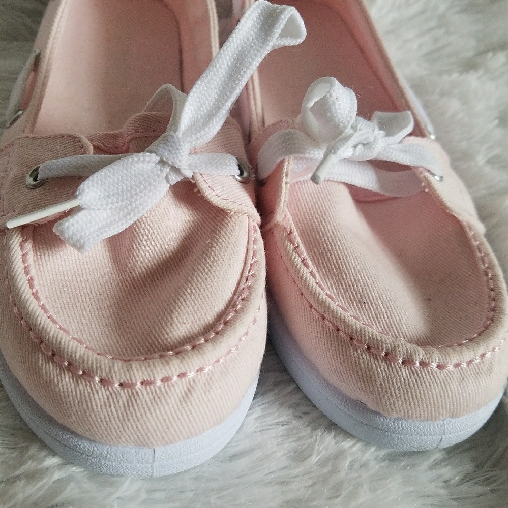 Blush pink loafers